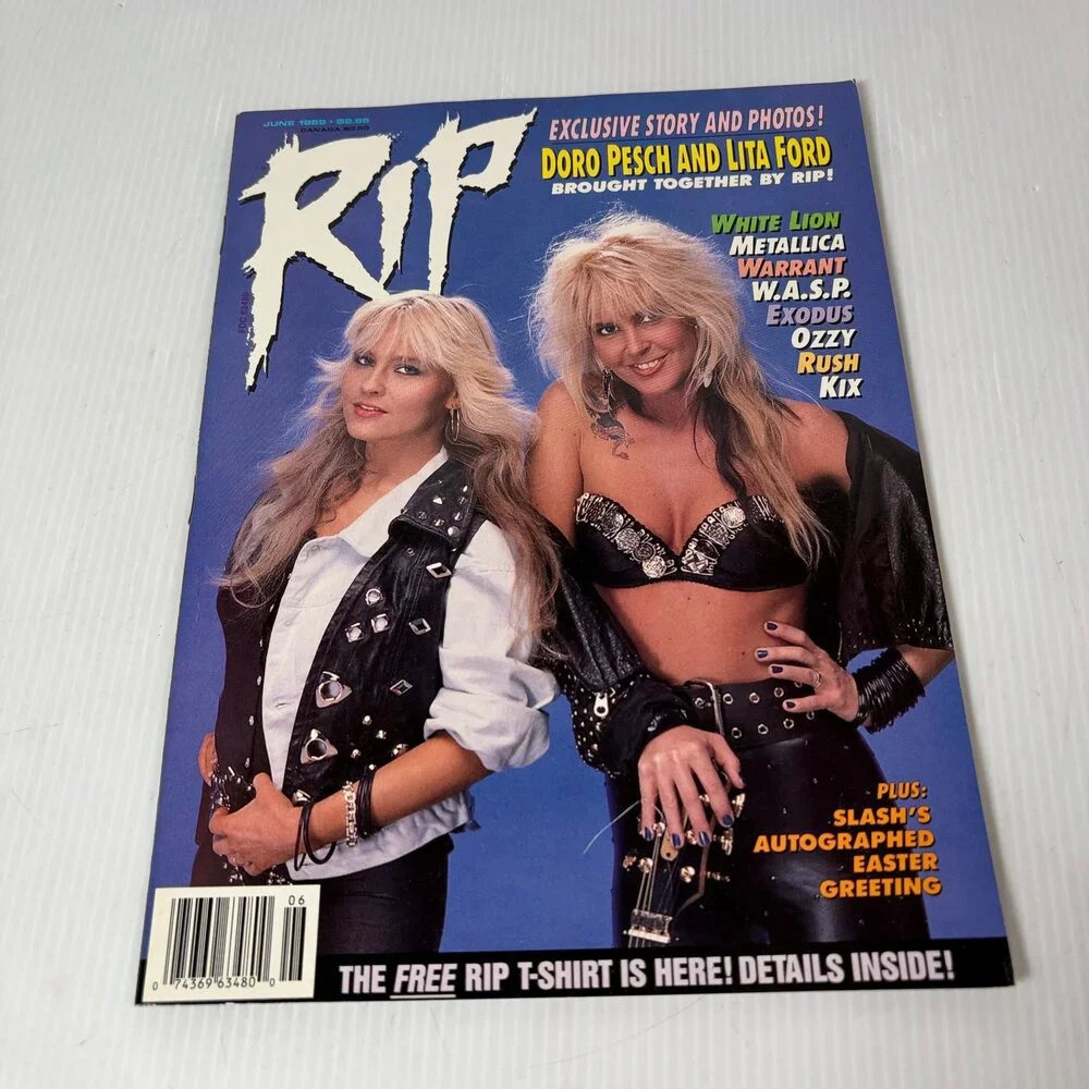 RIP Magazine June 1989 Doro Pesch Lita Ford Ozzy W.A.S.P. Metallica Heavy Metal